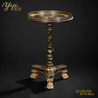 Table d'appoint en bois massif de style européen du milieu du siècle moderne, fabriquée à la main, pour salon, chambre à coucher, salle à manger, peinte à la main en rose, Yips LD-1203-0750