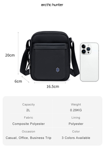 ARCTIC HUNTER Neu Eingetroffene Messenger Herren Umhängetasche Schulter-Crossbody-Tasche Polyester Umhängetasche für Geschäftsleute Bolsas De Hombro - Product Image 6