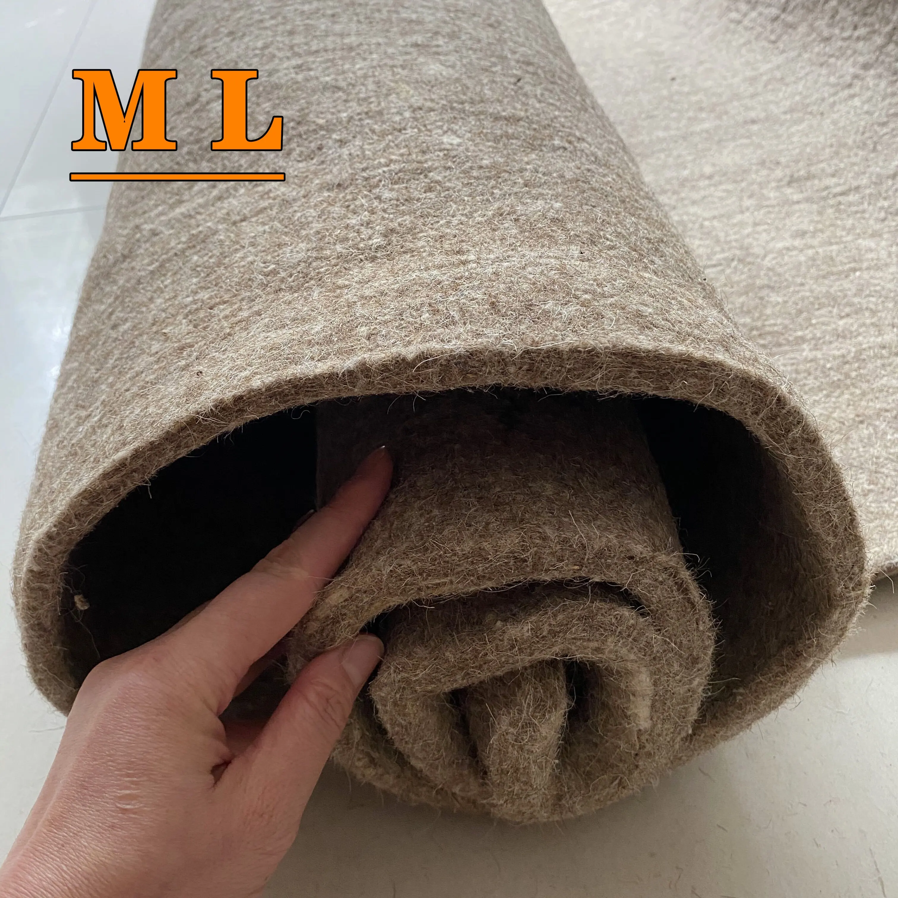 thick felt needled sheep wool felt industrial felt hard felt natural brown color