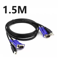 1.5m USB 2.0 KVM Câble VGA Commutateur USB Câble Standard VGA 15pin PC Ordinateur Portable Imprimante Moniteur Convertisseur Adaptateur
