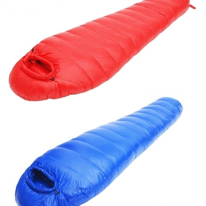 Sac de couchage de type momie ultraléger en tissu nylon, 3 saisons, pour adultes, épaissi, résistant au froid, avec capuche à visière pour le camping et les voyages - Product Image 4
