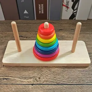 educational toy Hoye Crafts Kids Educational Toys Popular Wooden Puzzle Stacking Funny Wooden Tower of Hanoi New Toys 2023 Kids