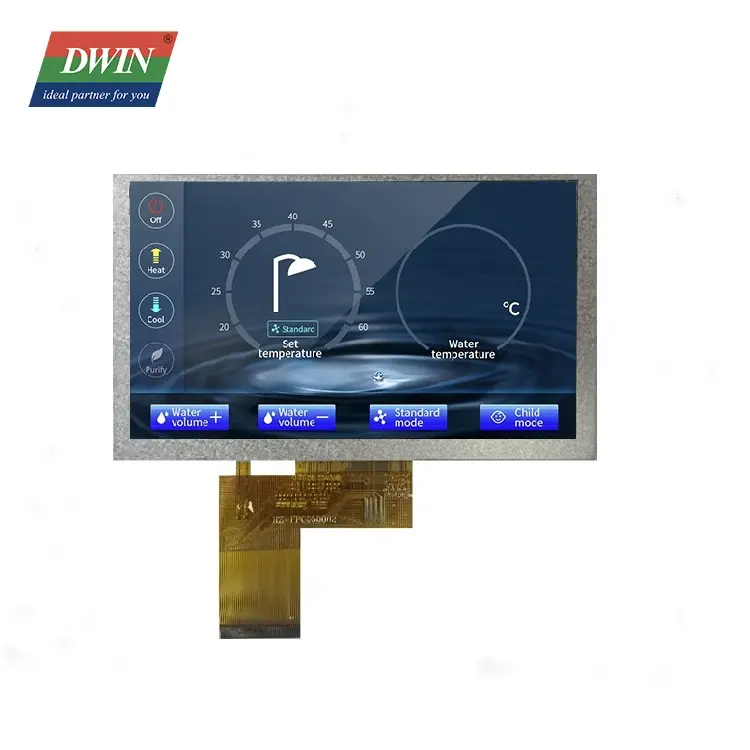 DWIN 5 inç yüksek parlaklık 800*480 RGB arayüzü IPS TFT Lcd ekran modülleri