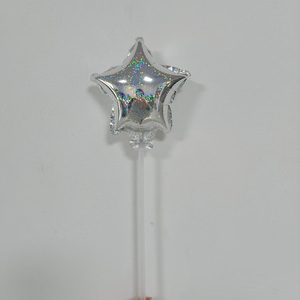 <span class=keywords><strong>Palloncini</strong></span> in Mylar CYmylar da 5 Pollici a Forma di Cuore <span class=keywords><strong>e</strong></span> Stella con Supporto <span class=keywords><strong>e</strong></span> Bastoncino, Decorazione per Torte, <span class=keywords><strong>Palloncini</strong></span> in Foil per Feste di Compleanno - Product Image 3