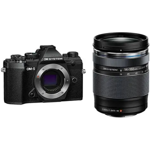 Appareil photo hybride OM System OM-5 Mark II noir et argent avec objectif 12-45mm F/4 Pro et objectif 14-150mm F/4-5.6 II 4K OM System OM - Product Image 3