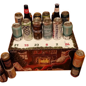 24 jours Noël <span class=keywords><strong>calendrier</strong></span> de l'<span class=keywords><strong>avent</strong></span> boîte-cadeau vide <span class=keywords><strong>bière</strong></span> vin carton compte à rebours emballage avec revêtement UV et gaufrage - Product Image 3