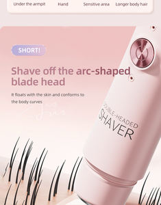 Nuovi Arrivi: Rasoio Elettrico Ricaricabile Indolore per Corpo e Viso, Depilatore a Doppia Testina per <span class=keywords><strong>Donne</strong></span> e Uomini - Product Image 5