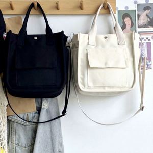 Multi-Pocket Mini Tote Canvas Hand-Held Crossbody <b>Bag</b> Simple Versatile Lunch Box Gift <b>Reusable</b> <b>Bags</b> - Product Image 3