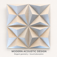 Panneau acoustique 3D en fibre de polyester pour mur, art mural paramétrique, sculpture acoustique 3D