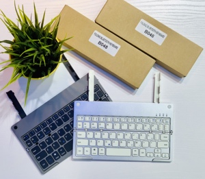 JOMAA Plastic Ultra Thin Folding Wireless Keyboard Harmonica <b>Mini</b> Rechargeable Mobile Phone Tablet Universal keyboard - Product Image 5