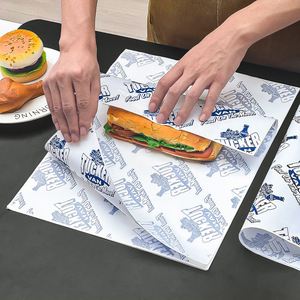 Hojas de Papel de Hornear de Silicona Antiadherentes Personalizadas, Papel de Pergamino Reciclable Seguro para Alimentos para Envolver Hamburguesas, Sándwiches y Productos de Panadería - Product Image 6