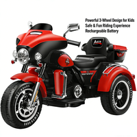 Nouvelles motos et tricycles électriques pour enfants en plastique de grande taille avec télécommande pour bébés de 2 à 6 ans, style Harley