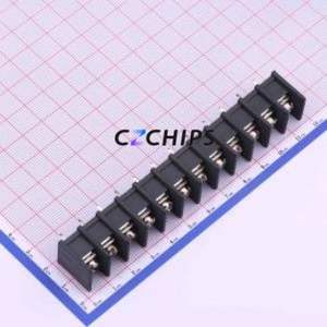 WJ45C-B-9.5-12P Barrier Terminal Block Through hole Component (THT),P=9.5mm Connector Two Sides 9.5mm 1x12P Straight Pin - Product Image 1