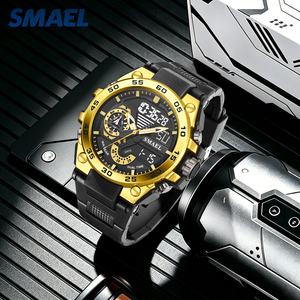 Reloj Deportivo SMAEL 8169 para Hombre, Analógico Digital con Doble Pantalla, Resistente al Agua 50M, Luminoso, Cronógrafo, Alarma, Correa de PU, para Exteriores - Product Image 4