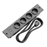 Prise de courant encastrée pour bureau, prises CA encastrées, ports USB-A, station de charge dissimulée pour mobilier de bureau