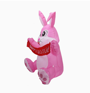 <span class=keywords><strong>Coniglietto</strong></span> Gonfiabile di Pasqua Rosa da 1,5 Metri con Luci LED, Decorazione per Giardino Esterno - Product Image 4