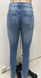 Quần Jean Nữ <span class=keywords><strong>2025</strong></span> Thời Trang Châu Âu Mỹ Mới Quần Jean Nữ Eo Trung Co Giãn Rách Phong Cách Bút Chì - Product Image 6