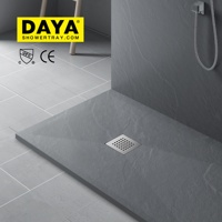 Receveur de douche en résine imitation marbre pour salle de bain, bac de douche portable