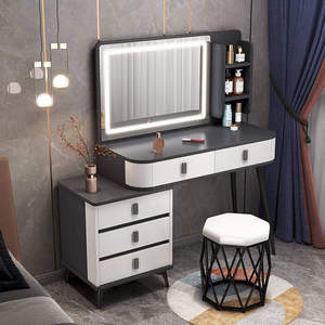 Italian Style Bedroom Dresser Set <strong>Make</strong> <strong>up</strong> <strong>Vanity</strong> LED Makeup Dressing Table With Lighted Mirror - Product Image 4
