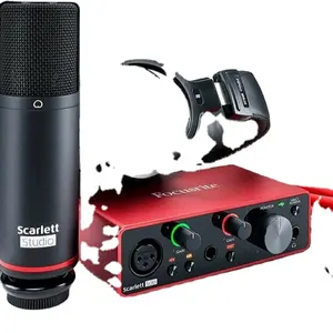 Nuevo para tarjeta de sonido en vivo profesional auténtica Focusrites Scarlett Solo