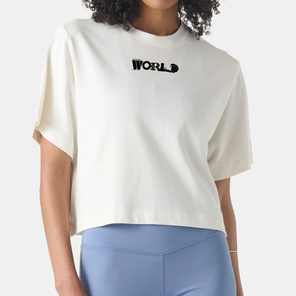 Custom LOGO Modal Cotton Oversize Fit Cropped Tee Crew Neck Short Sleeve Casual Athletic Yoga Tops Running Jersey 200g Summer