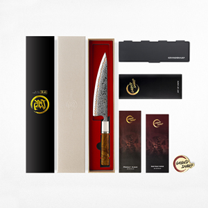 <span class=keywords><strong>Coltello</strong></span> da Cucina Giapponese Grandsharp, 55 Strati di Acciaio Damasco in Rame, Coltelli Santoku, Nakiri, <span class=keywords><strong>per</strong></span> <span class=keywords><strong>Pane</strong></span> e Multiuso, Manico in Legno Solidificato - Product Image 5
