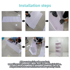 Exhibidor Desmontable de Varios Niveles <span class=keywords><strong>con</strong></span> <span class=keywords><strong>Estantes</strong></span> de <span class=keywords><strong>PVC</strong></span> Ecológico Resistentes al Agua para Supermercados y Tiendas Minoristas - Product Image 6