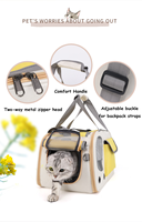 Nouvel arrivage de sac de voyage pour animaux de compagnie en maille respirante avec trous dans la pochette avant pour les transporteurs de chats et les transporteurs d'animaux de compagnie