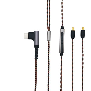 Oxygen Free Copper A2dc Headphone Cable With Mic <b>Type</b> <b>C</b> Connector 4 Strand Audio Replacement Wire For Earphones - Product Image 3