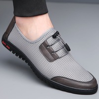 Chaussures de sport respirantes noires pour hommes, avec semelle extérieure en caoutchouc et empeigne en maille, fourniture directe d'usine à prix abordable