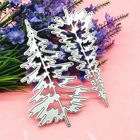 AAGU 2 pièces/ensemble, matrices de découpe en métal pour sapin de Noël, modèles pour scrapbooking, fabrication de cartes, découpe de formes métalliques pour les fêtes