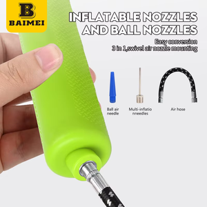 BAIMEI 2024 pompa bola portabel Mini pompa udara tangan pompa bola dengan jarum untuk sepak bola bola Yoga sepak bola - Product Image 2