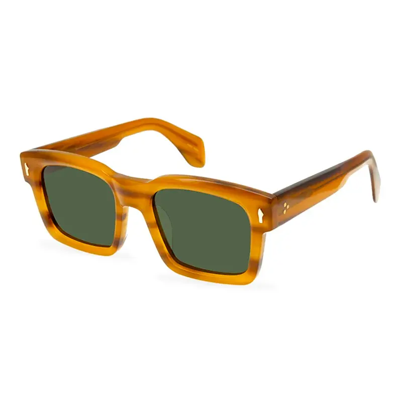 Lunettes de soleil polarisées vintage classiques pour hommes, marque de luxe, lunettes de soleil carrées de créateur, avec logo personnalisé