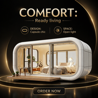 Cabine préfabriquée autonome de 5m avec salle de bain intégrée, cabine de champ modulaire avec toilettes, chambre à coucher, climatiseur, etc. – Cabine portable Apple