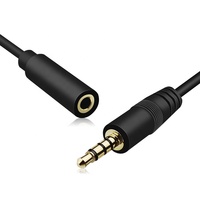 Câble audio auxiliaire de haute qualité, expédition rapide, embouts dorés, blindé, jack stéréo TRS 3,5 mm mâle vers femelle