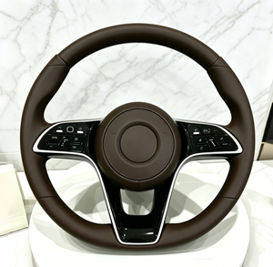 Volant en cuir véritable de haute qualité, personnalisé, très demandé, pour Benz <span class=keywords><strong>Maybach</strong></span> W223 V223 W206 S206 W214 X254 C254 C236 Z223 - Product Image 2