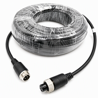 Câble d'extension aviation 4 broches étanche M12 mâle-femelle pour caméra de recul, système CCTV DVR de camion, camping-car et remorque
