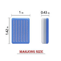 Ensemble de Mahjong américain classique en acrylique bleu Miss Darling, ensemble de jeu élégant pour le divertissement des adultes avec supports de Mahjong