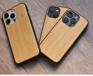 Coque de téléphone en bois naturel en gros pour iPhone 13 14 Pro, coque arrière vierge en bois véritable avec logo personnalisé pour iPhone 15 Pro Max 12 - Product Image 4