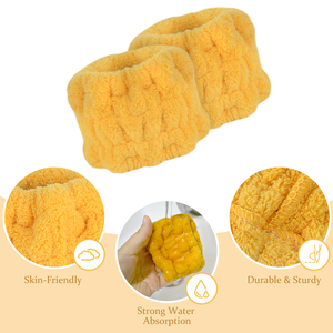 Ensemble de bandeaux absorbants doux en microfibre pour le visage et les poignets, serviettes anti-transpiration pour le lavage des mains - Product Image 3
