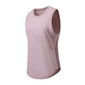 レディースプラスサイズ ポリエステルスパンデックス 軽量クルーネック スポーツベスト 四方向ストレッチ 通気性メッシュ 速乾 夏用 - Product Image 6