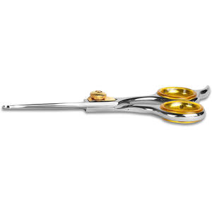 กรรไกรตัดขนสัตว์เลี้ยงมืออาชีพ 4.5 นิ้ว สแตนเลสสตีล ปลายมน ปลอดภัยสำหรับตัดขนสุนัข อุปกรณ์เสริมความงาม - Product Image 4