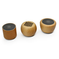 Mini haut-parleur sans fil personnalisé en gros avec façade en bois pour téléphone portable