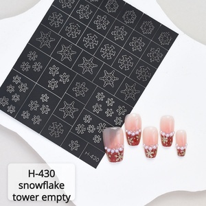 Pegatinas de Uñas con Diseño de Copo de Nieve Navideño, Pegatinas de Uñas con Diseño de Árbol de Navidad, Novedad al por Mayor - Product Image 3