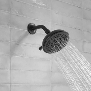 Pommeau de douche anti-fuite 6 pouces à effet pluie, haute pression, avec douchette à main intégrée, orientable et réglable - Product Image 6