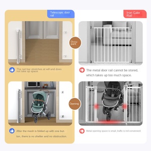 Tùy Chỉnh Có Thể Thu Vào Trong Nhà Bé Cửa An Toàn Cửa Thanh Cho Trẻ Em Trẻ Sơ Sinh Bảo Vệ Nhựa Hàng Rào Cho Cầu Thang Cross-Biên Giới Sản Phẩm - Product Image 3