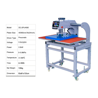 Machine d'impression textile pour transfert par sublimation sur t-shirts, semi-automatique pneumatique à double chauffage, imprimante de vêtements 16x24 pouces (40x60cm)