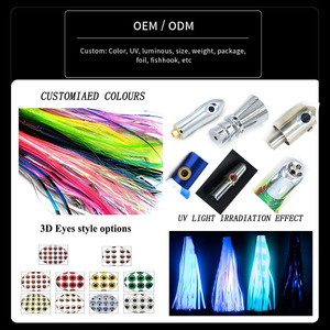 เหยื่อตก<span class=keywords><strong>ปลา</strong></span>อัลฟ่า OEM ขนาด 14 ซม./39 <span class=keywords><strong>ก</strong></span>รัม รุ่น Marlin Trolling Lure หัวทองแดง <span class=keywords><strong>ก</strong></span>ระโปรงปลาหมึ<span class=keywords><strong>ก</strong></span> PVC สำหรับตก<span class=keywords><strong>ปลา</strong></span>ใหญ่ - Product Image 6