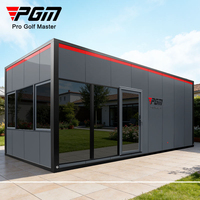 Sistema de Simulador de Golf para Exteriores PGM YGF001, Decoración de Lujo, Casa Contenedor Tipo Cápsula de Cine KTV para Uso Doméstico y Comercial