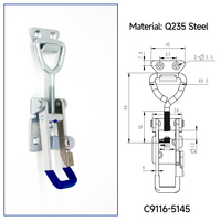 Serrure à ressort verticale réglable à dégagement rapide en fer galvanisé sur mesure pour boîte à outils et valise OEM/ODM